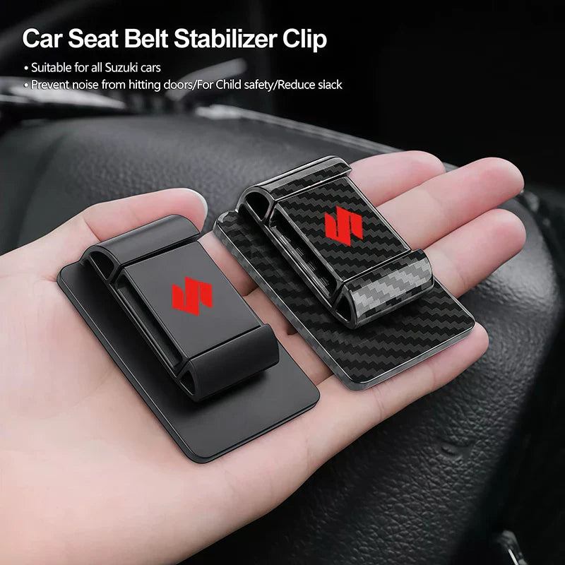 Car Seat Belt Stabilizer Clip | Anti-Rattle Seatbelt Holder for Suzuki Jimny Samurai Vitara Swift Baleno Ignis Splash Kaiser