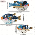 Three Fish Wall Hanging Decoration | Wooden Ocean Art for Living Room