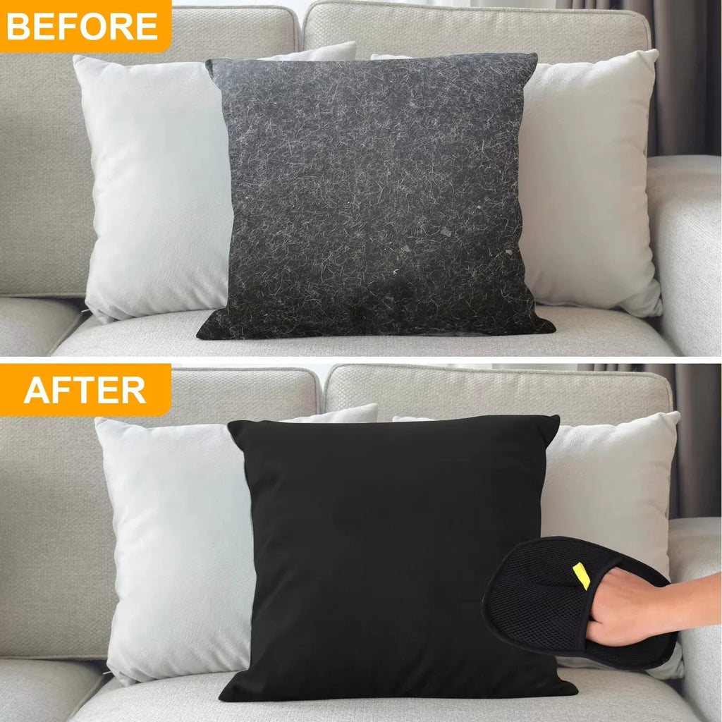 Pet Hair Removal Gloves | Reusable Static Grooming Gloves for Carpets and Furniture