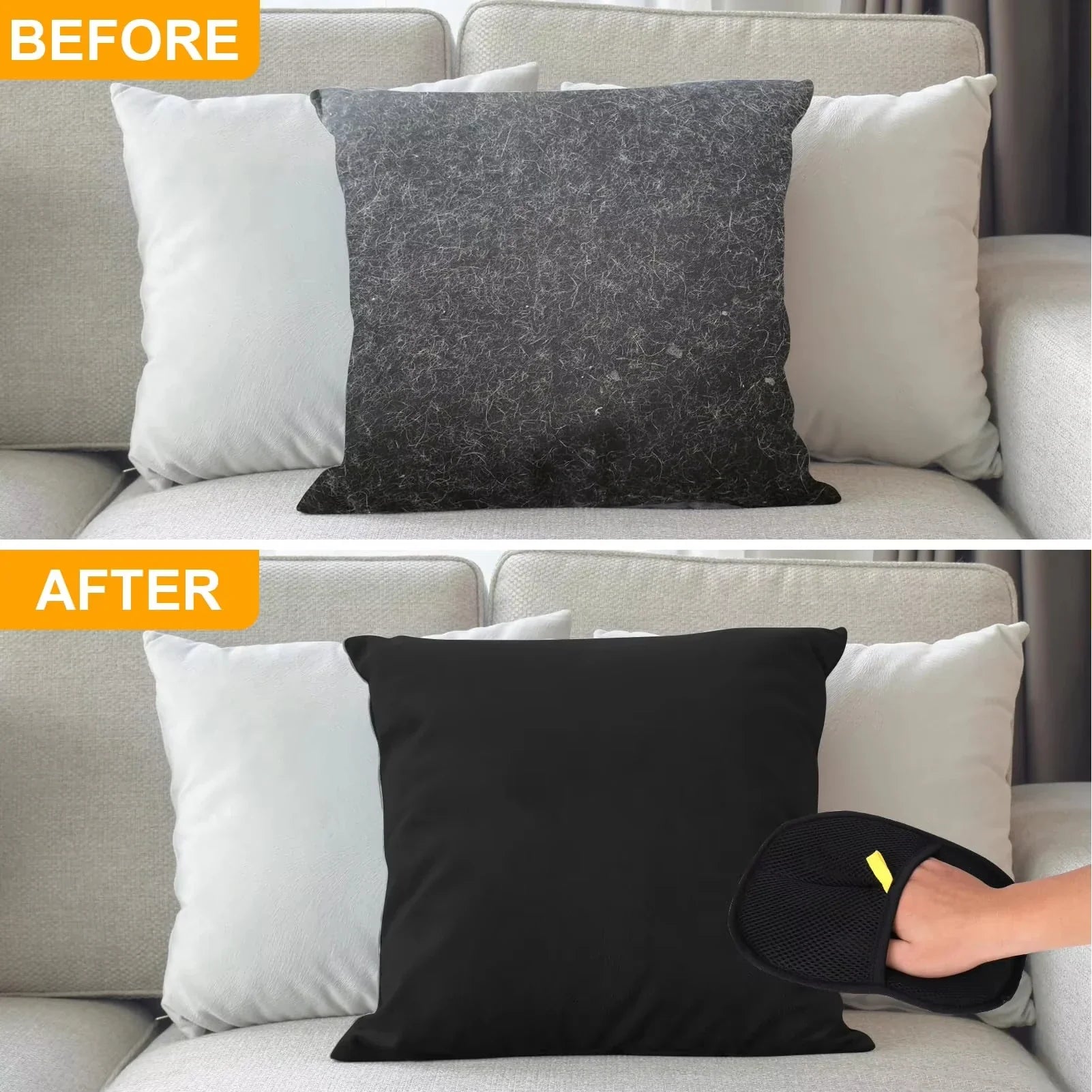 Pet Hair Removal Gloves | Reusable Static Grooming Gloves for Carpets and Furniture
