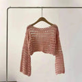 Boho Crochet Knit Crop Top for Summer Beach