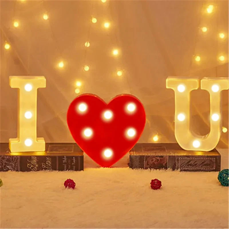 16cm Letter LED Night Light | Alphabet Luminous Decorative Lamp for Party