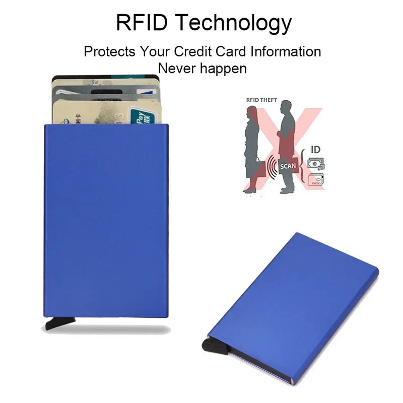 RFID Smart Wallet Card Holder | Metal Pop Up Minimalist Wallet