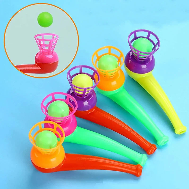 Suspended Blow Pipe Blow Ball Game | Children Balance Training Floating Ball Toy