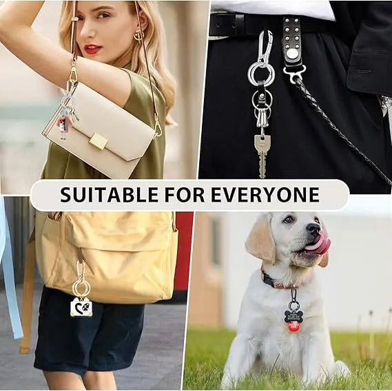 Metal Keychain Clip Hook | Double Loop Key Ring Holder for Car Keys