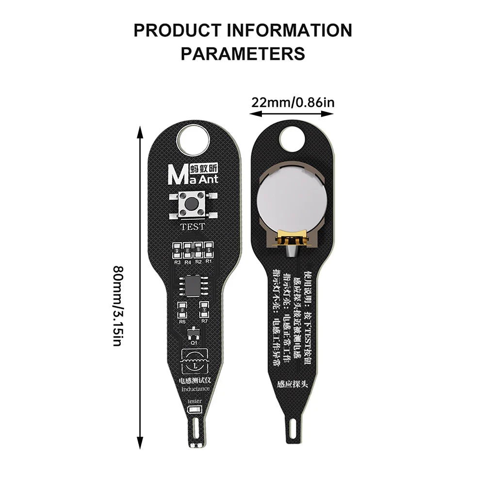 M093 Inductance Tester Motherboard Coil Tester | Inductor Detector Repair Tool with Electromagnetic Induction
