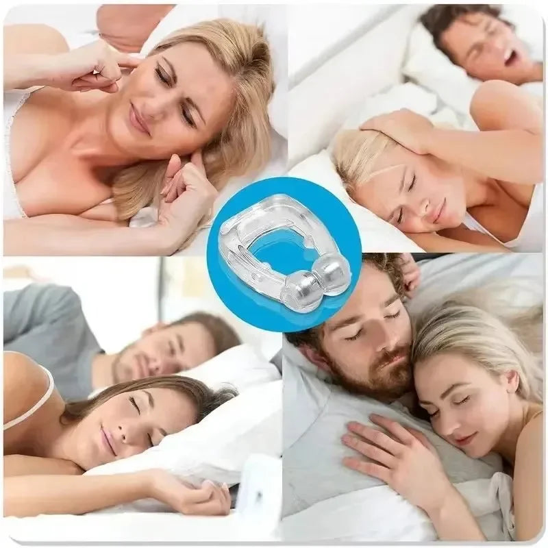 SilentSleep Anti Snoring Nose Clip | Magnetic Silicone Sleep Aid with Travel Case