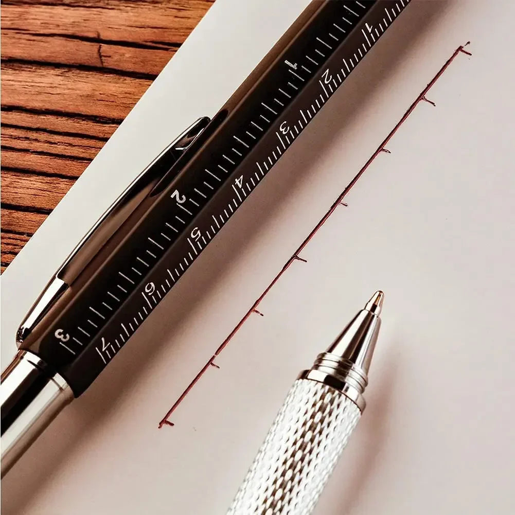 7 in 1 Multifunctional Pen Touch Screen Stylus | Ballpoint Pen Tool with Screwdriver and Level Gauge