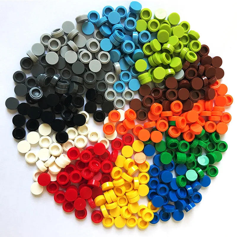 1000Pcs Tile 1x1 Round Building Blocks | 52 Color DIY Educational Creative Toy Set