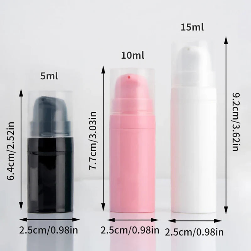 Empty Airless Pump Bottles | Mini Lotion Travel Containers