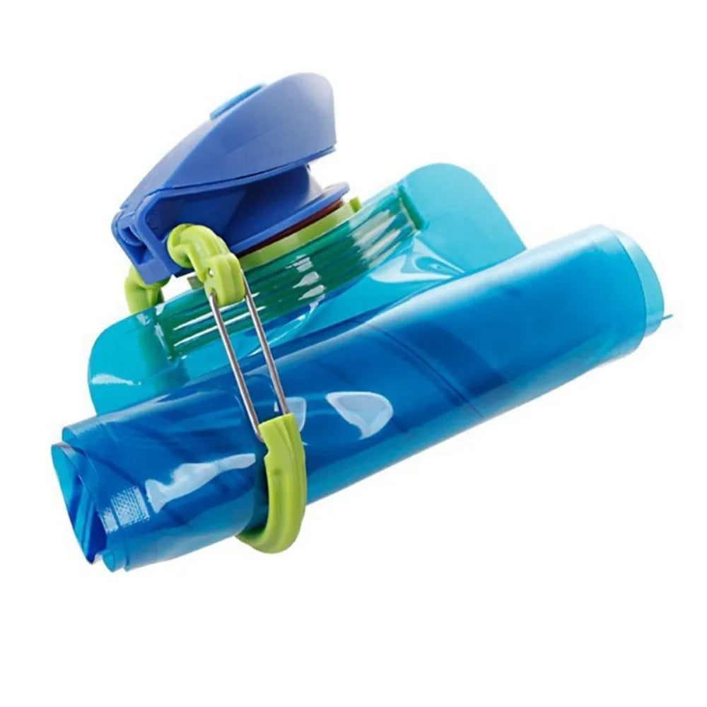 Foldable Water Bottle | Reusable Travel Water Bottle with Carabiner Clip for Hiking, Camping, and Outdoor Adventures