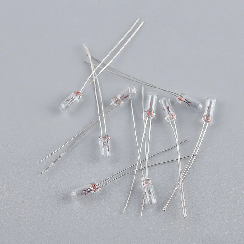 10pcs Miniature Lamp Bulbs | 0.07A 3mm 4mm 5mm 3V 6V 9V 12V 24V Edison Incandescent Filament Rice Lights