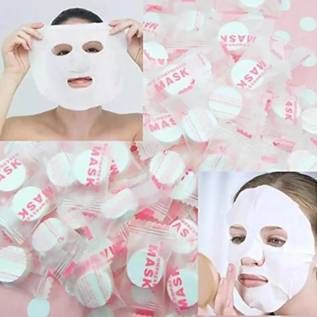 30/50 Pcs Disposable Compressed Face Towel | Portable Non-Woven Skin Care Mask Sheet