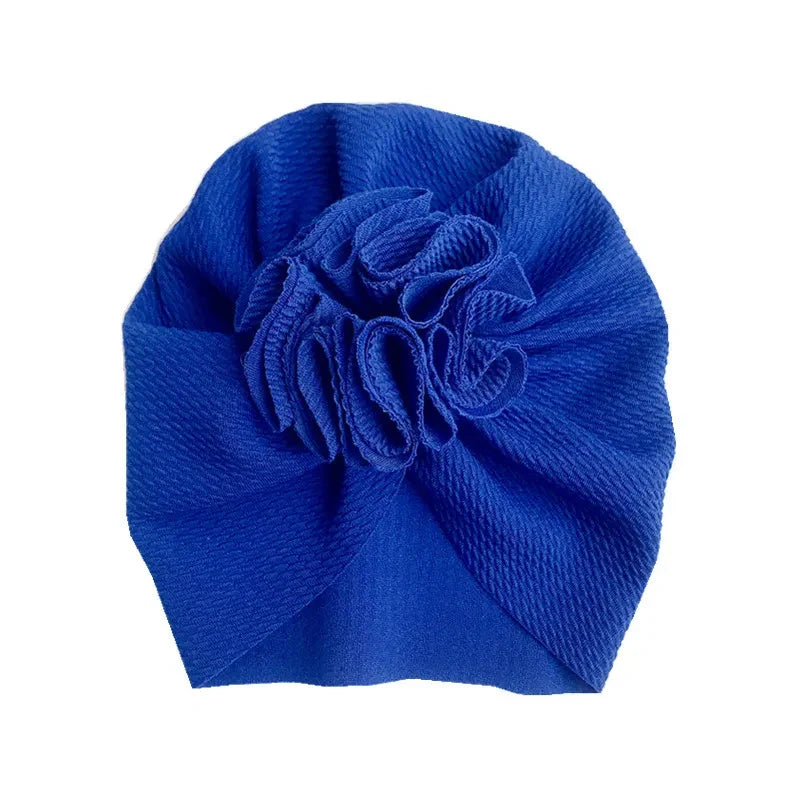 Baby Girl Turban Hat | Lovely Flower Soft Cap for Newborn Photography