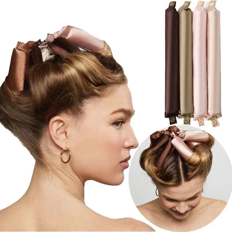 Heatless Hair Curler Set | Satin Flexi Rods for Overnight Curls