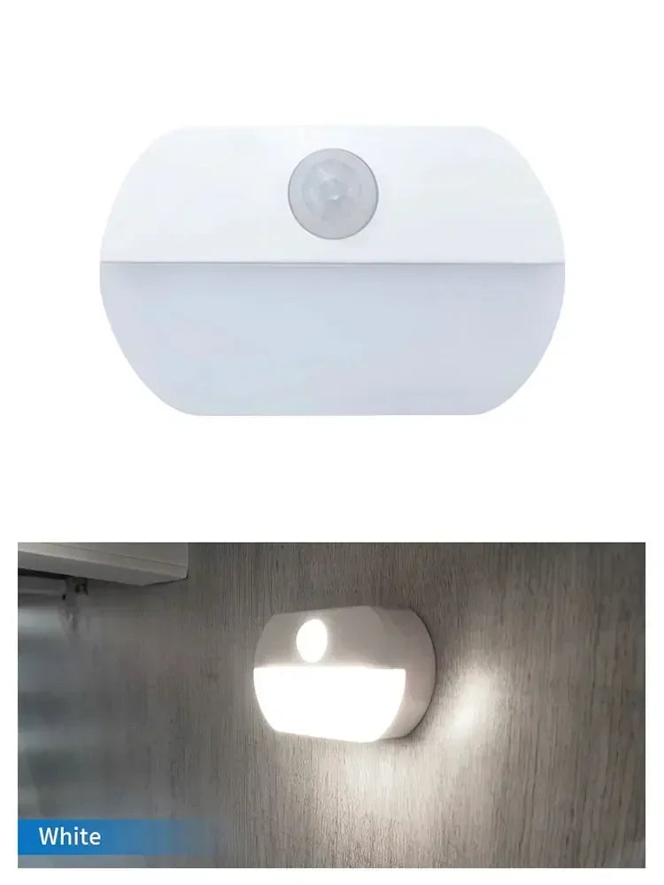 Motion Activated LED Night Light | Stick-on Battery Operated Sensor Lamp for Hallway, Stair, Bathroom, Closet
