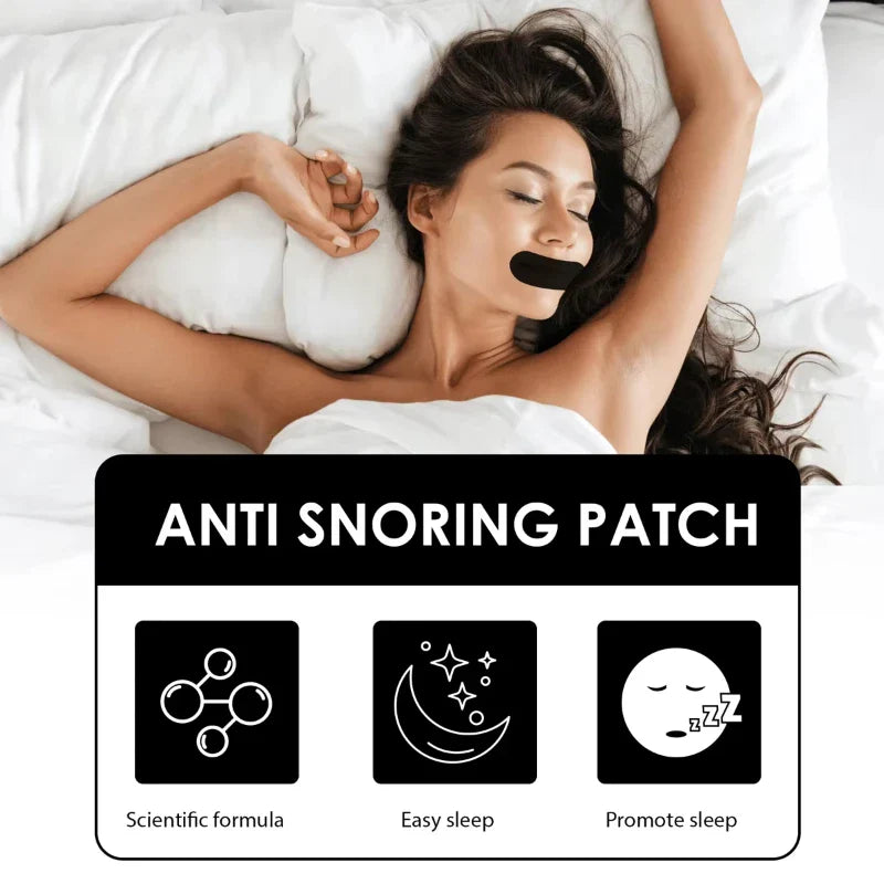 50pcs Black Mouth Tape for Snoring | Anti-Snore Sleep Aid