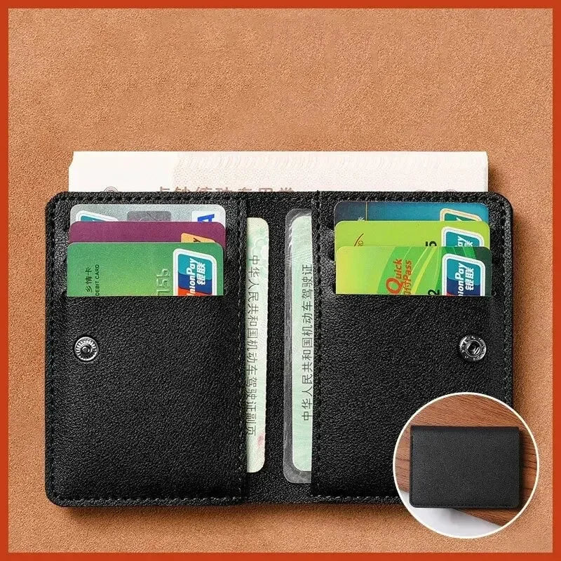 Ultra Slim PU Leather Wallet | Minimalist Credit Card Coin Purse for Women