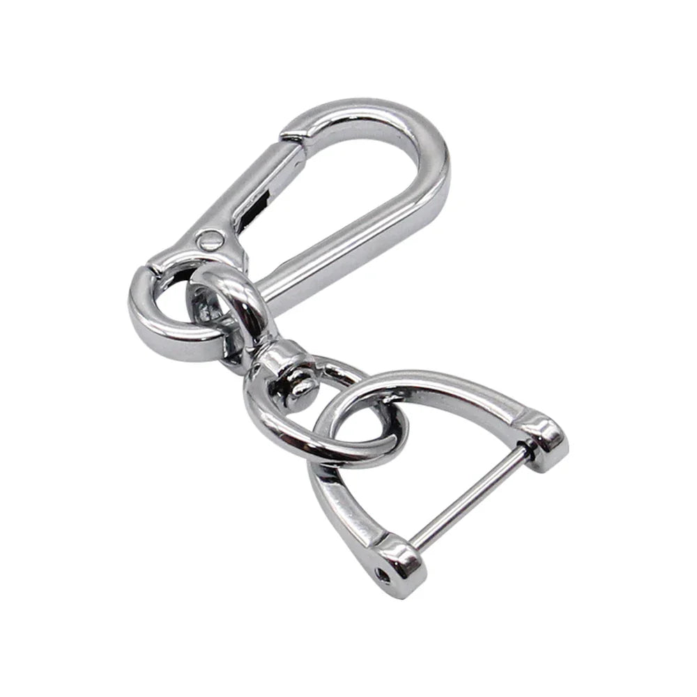 Anti-Lost Car Key Pendant | Creative Simple Stainless Steel Keychain with Strong Carabiner