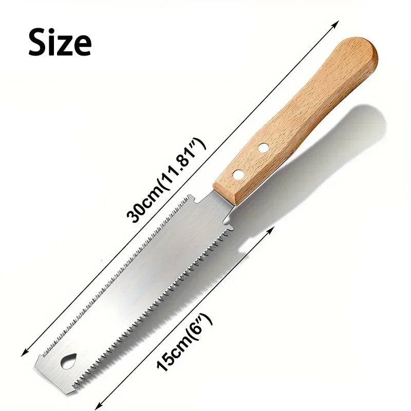 6-Inch Hand Saw with Double-Sided Flexible Blade | Flush Cutting Woodworking Tool