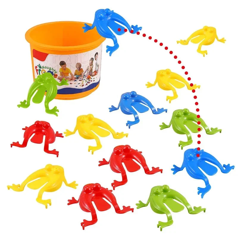 20pcs Jumping Plastic Frog Bounce Fidget Toy | Classic Stress Relief Toy for Kids Party Game Prizes