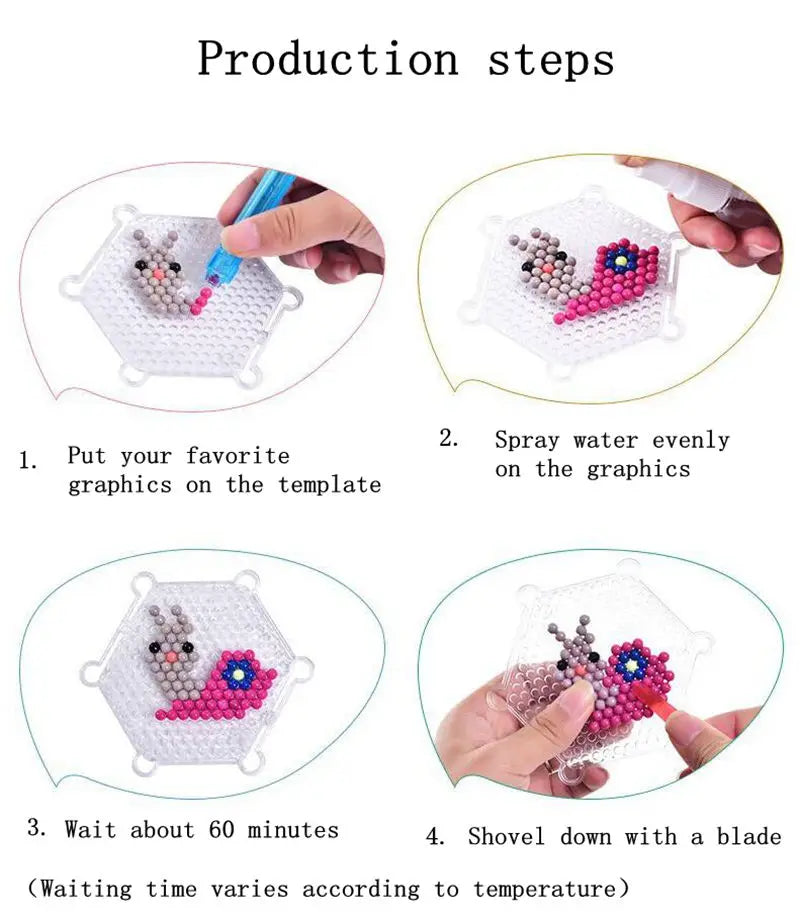 Water Beads Refill Pack | 500 PCS 6 Color Jigsaw Puzzle Set for Kids