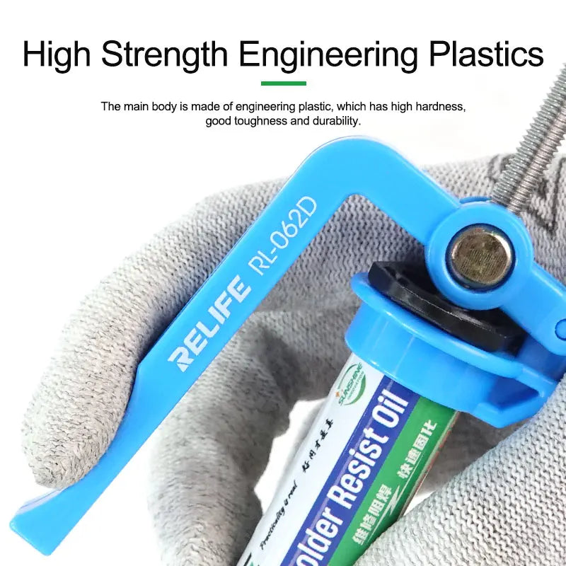 RELIFE 5CC-10CC Rosin Flux Barrel Extruder | Manual Labor-Saving Glue Gun for Syringe