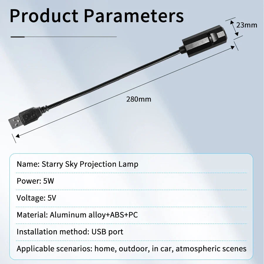USB Projection Lamp with Switchable Patterns | LED Night Light for Christmas, Halloween, and Planet Themes