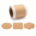 300pcs Solid Color Kraft Paper Label Sticker Roll | Simple Multi-Purpose Writable Stickers for School and DIY