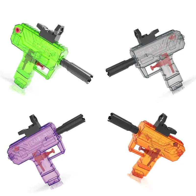 1Pcs Non Electric UZI Water Pistol | High Pressure Full Automatic Summer Beach Toy for Kids and Adults