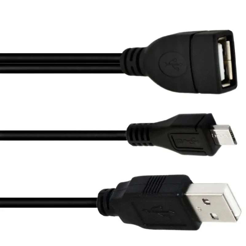 2-in-1 Micro USB to USB OTG Adapter with Power Cable | For Fire Stick, PlayStation Classic & More