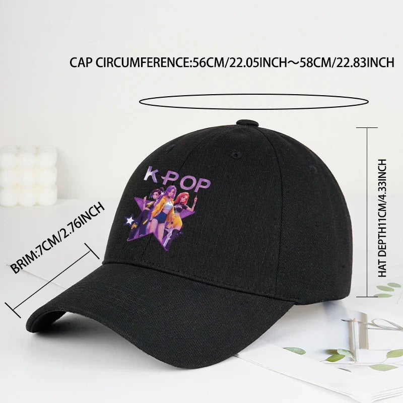 K-POP Cartoon Girl Group Baseball Cap | Unisex Retro Adjustable Dad Hat