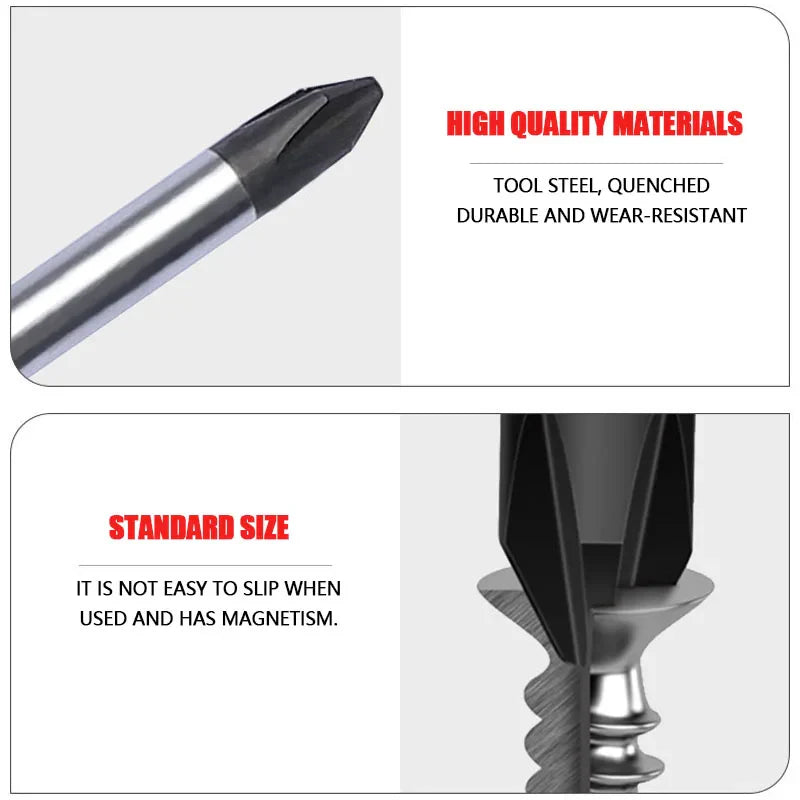 3*150-6*150mm PH0 PH1 PH2 Phillips Screwdriver | Multifunctional Magnetic Cross and Slotted Screw Driver Set