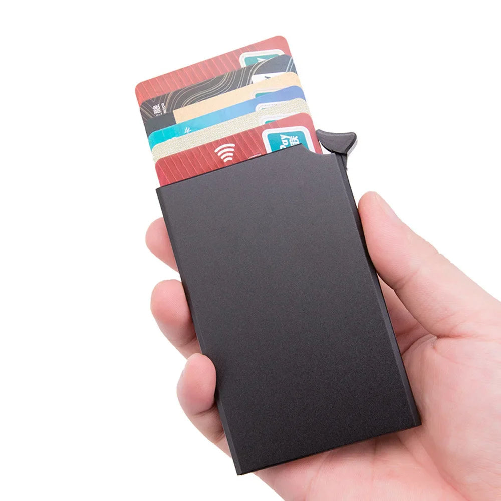 HOMEFISH Smart Wallet Card Holder | Pop Up Minimalist RFID Wallet for Men and Women