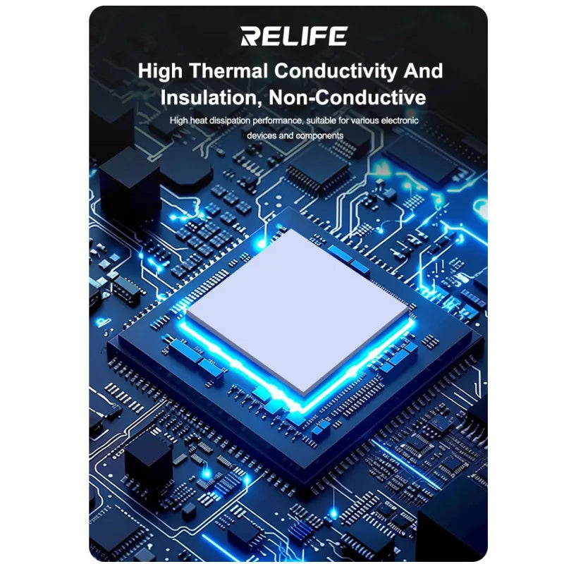 RELIFE RL-098 100PCS Pre-cut Thermal Pads for IC Chip | High Conductivity Silicone Sheets