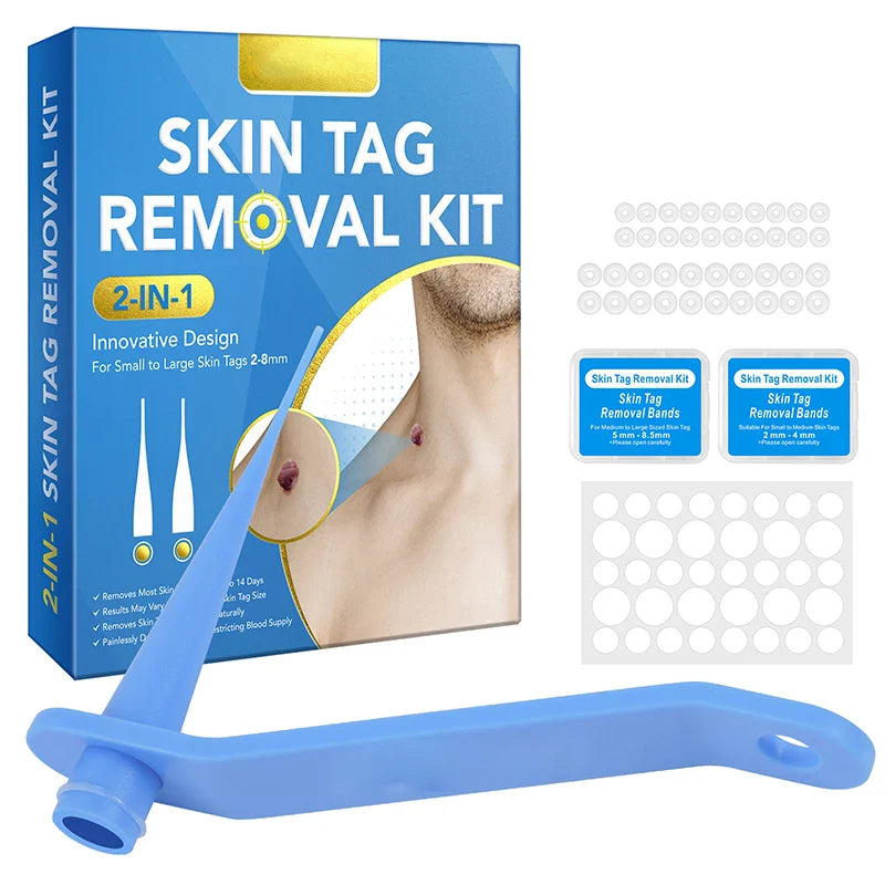 3-IN-1 Painless Skin Tag Removal Kit | Skin Label, Mole, Acne & Wart Removal Pen Set with Cleansing Swabs