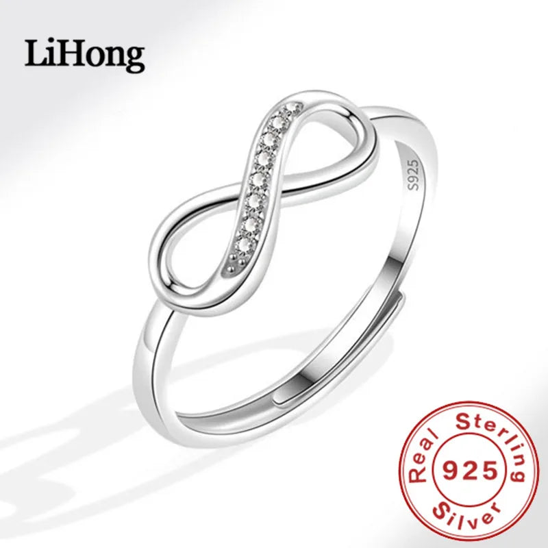 Lihong 925 Sterling Silver Mobius Ring | Unique Fashion Jewelry for Women