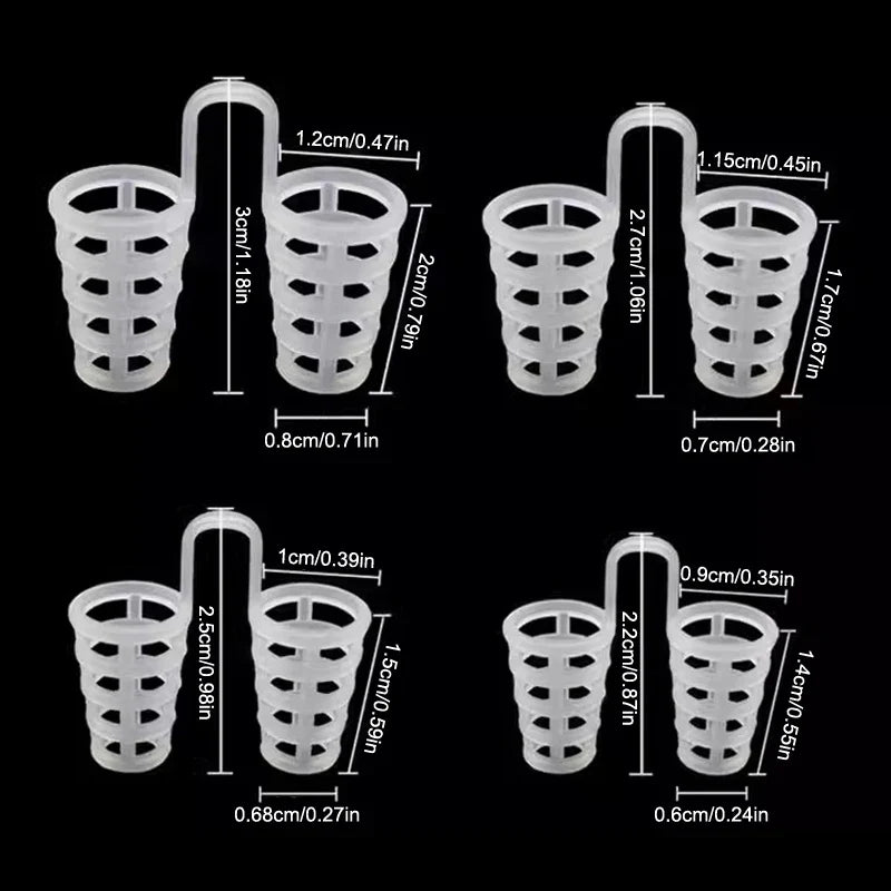 Silicone Anti Snore Nasal Dilators 4/8 Pack | Snoring Nose Clip for Better Sleep