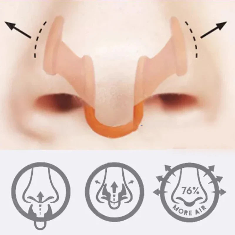 Stop Snoring Nose Clip Set | Anti-Snoring Silicone Nasal Dilator for Better Sleep
