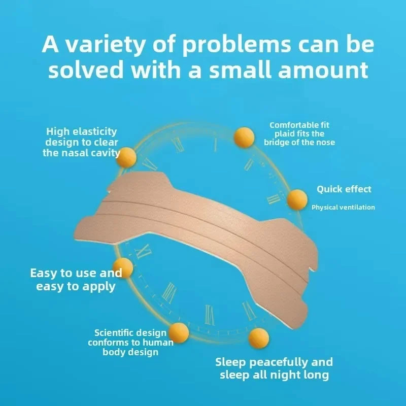 Anti-Snoring Nasal Strips for Adults | Hypoallergenic Sleep Aid for Better Breathing
