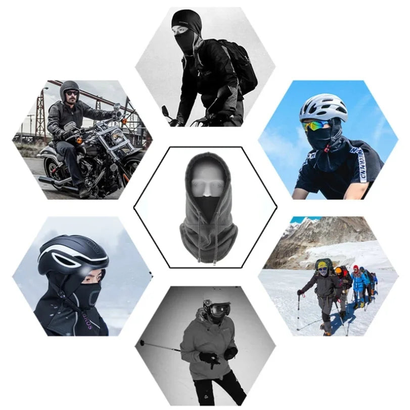 Winter Thermal Neck Warmer | Windproof Fleece Balaclava for Skiing and Cycling
