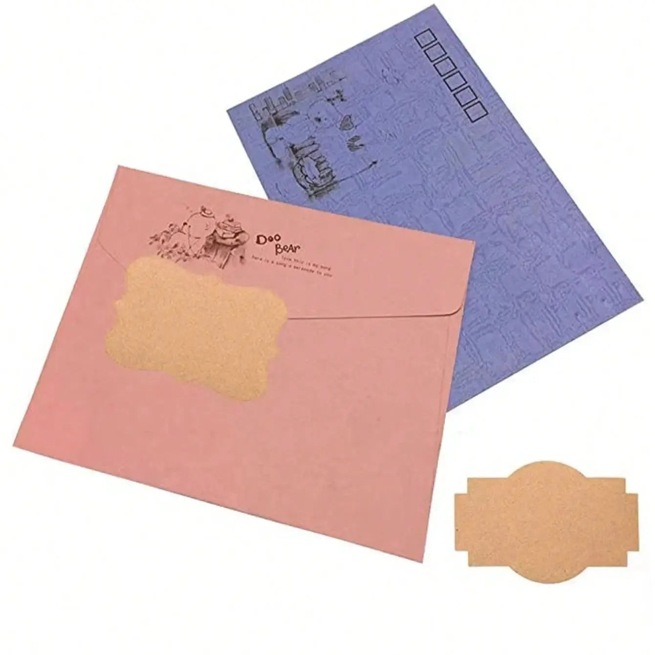 300pcs Solid Color Kraft Paper Label Sticker Roll | Simple Multi-Purpose Writable Stickers for School and DIY