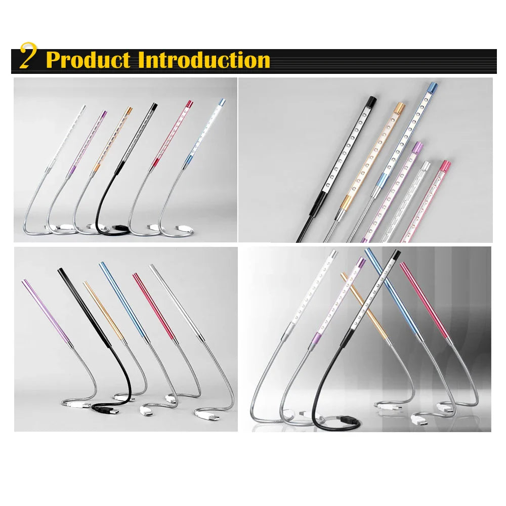 5V LED Book Light Flexible Reading Lamp | Portable USB Desk Light for Bedroom Decor and PC Keyboard Lighting