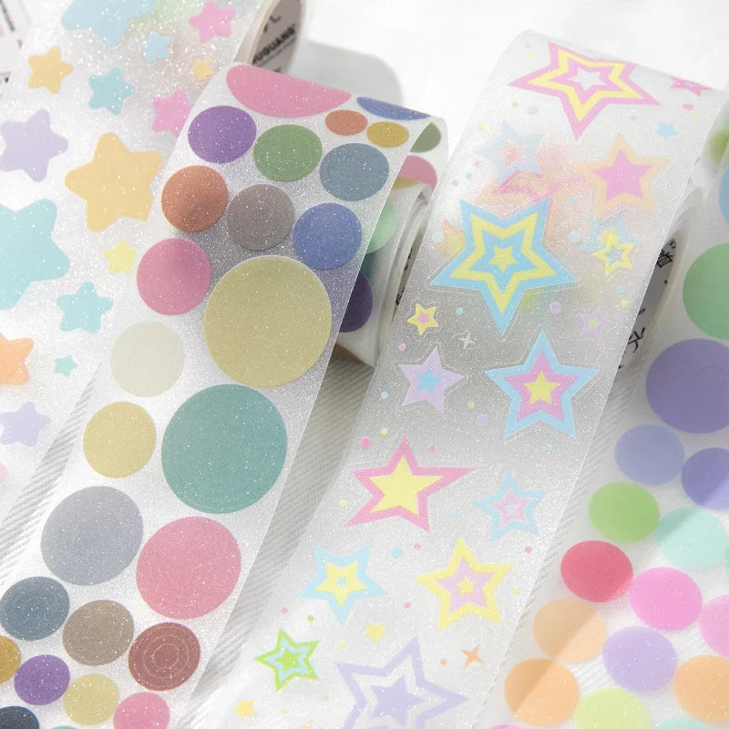 Star Cloud Masking Tape 5x200cm | Decorative Scrapbooking Tape Roll