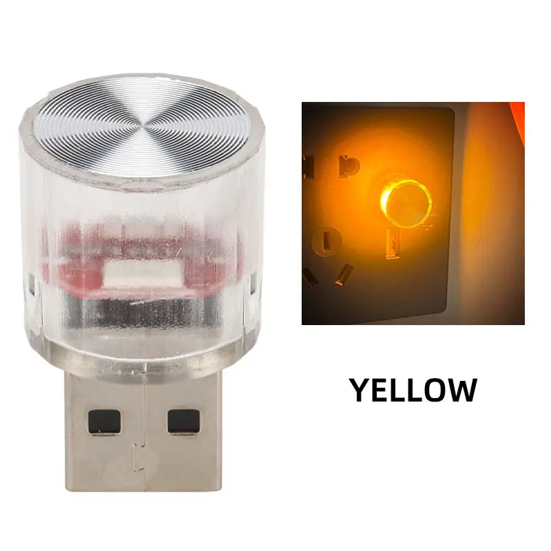 USB Mini RGB Night Light | LED Ambient Decorative Lamp for Bedroom, Car, Office