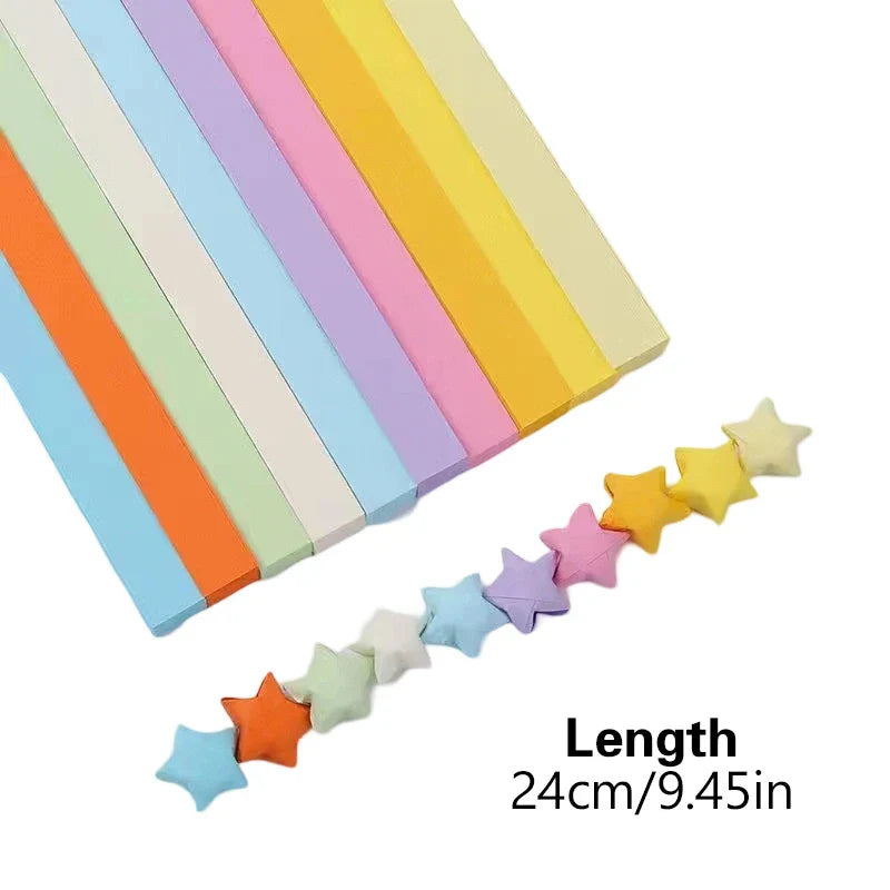 540 Sheets Origami Star Paper Strips | Colorful Lucky Star Folding Paper for DIY Crafts
