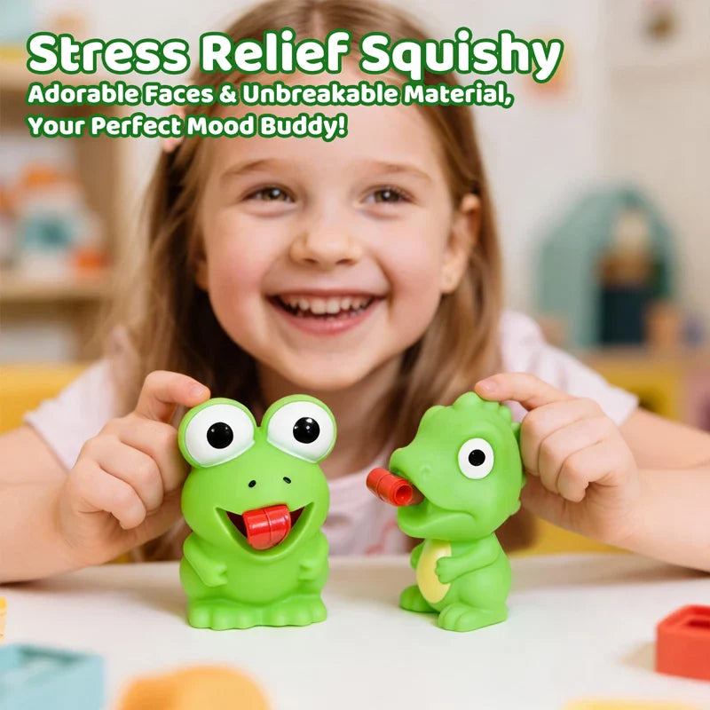 Funny Frog Dinosaur Squeeze Toy | Creative Sensory Fidget Gift for Kids
