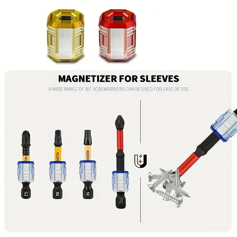 Magnetic Screwdriver Magnetizer and Demagnetizer Tool | 1/4 Inch Bit Holder