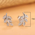 925 Sterling Silver Leaf Stud Earrings | Elegant Fine Jewelry for Women