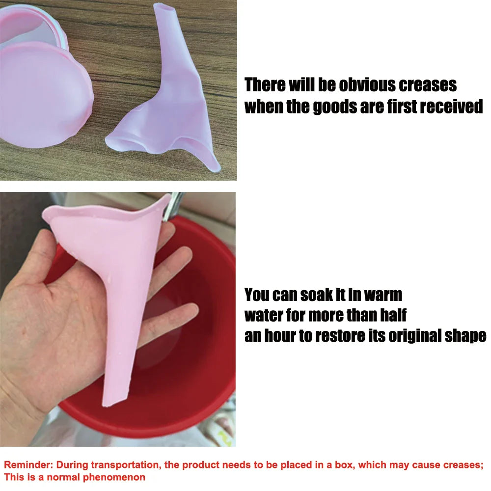 Women's Portable Urinal Funnel for Travel and Camping | Hands-Free Standing Urination Device